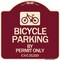 Signmission Bicycle Parking by Permit C.V.S. 21210 Heavy-Gauge Aluminum Sign, 18" x 18", BU-1818-24322 A-DES-BU-1818-24322 - alternate 1